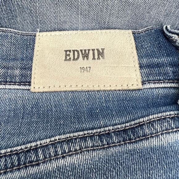 Edwin Jeans Women's 25 (2) Blue Bree Skinny Leg Raw Hem Preppy Normcore NWT - Picture 5 of 16